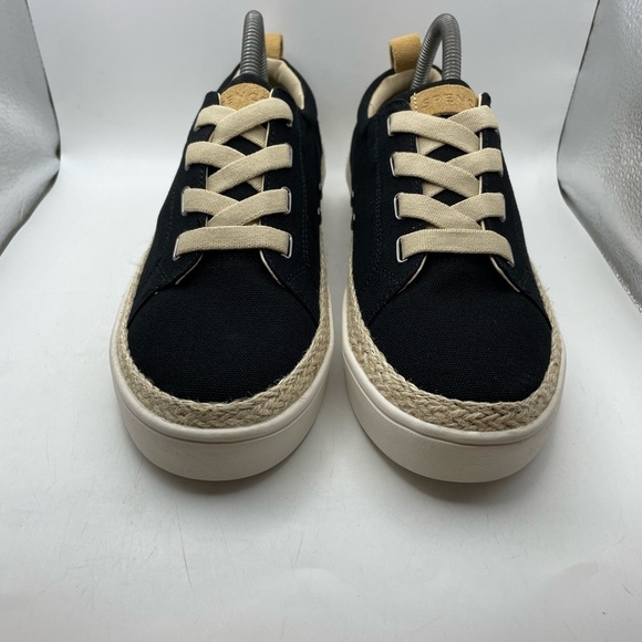 Spenco Malibu Gored Lace womens black canvas slip on sneakers size 9 - Picture 5 of 9